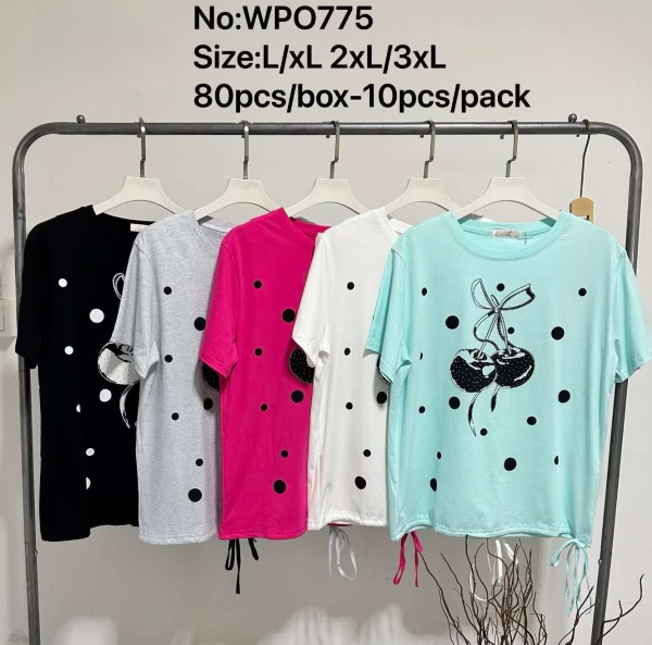 Bluzki damskie Roz L-3XL, Mix Kolor Paczka 10 szt 1